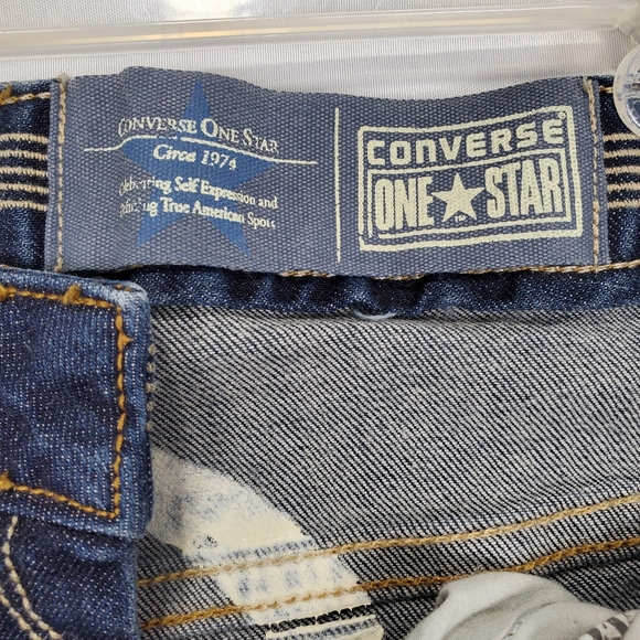 Converse One Star Womens Dark Denim Blue Jeans Size 6 - Picture 12 of 15